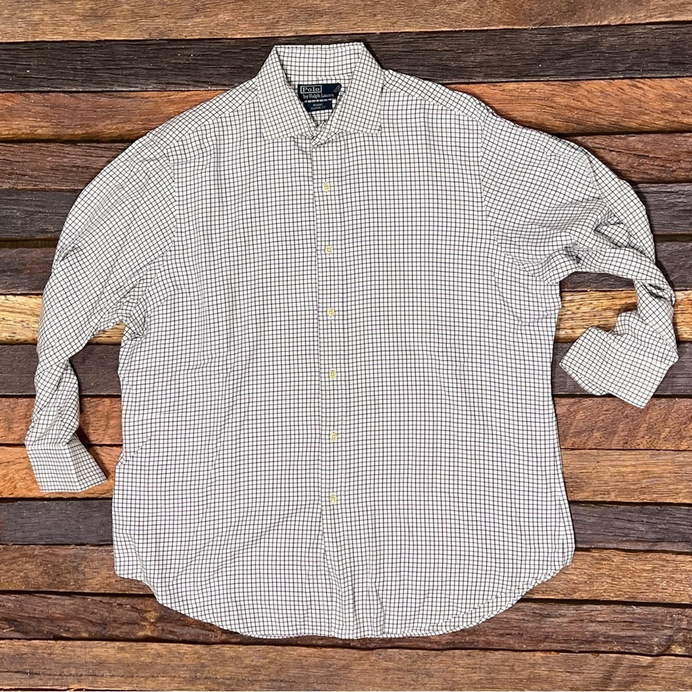 Polo Ralph Lauren Regent Checkered Long Sleeve Button Down Shirt Classic Fit